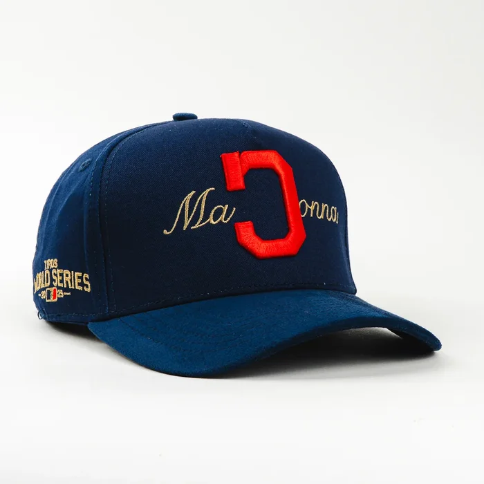 Gorra El Tiros Caps Madonna Navy Visor Suede de Gamuza, vista frontal