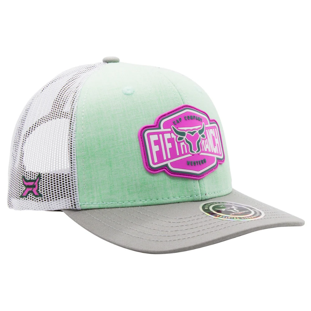 Gorra Fifth Ranch Fifth Ranch Menta, Menta jaspeado / gris, placa PVC