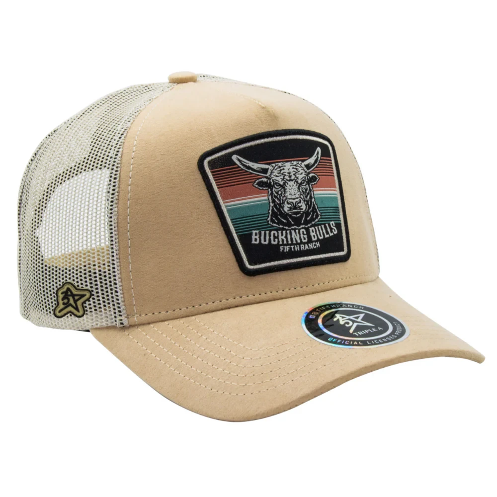 Gorra Fifth Ranch Bucking Bulls Arena, Beige / crema, malla marfil