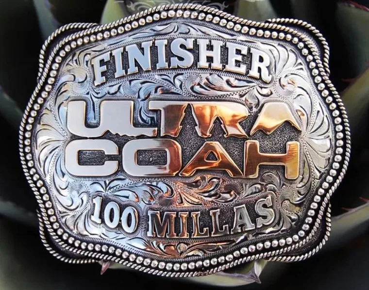 Hebilla grabada de finisher Ultra Coah 100 millas