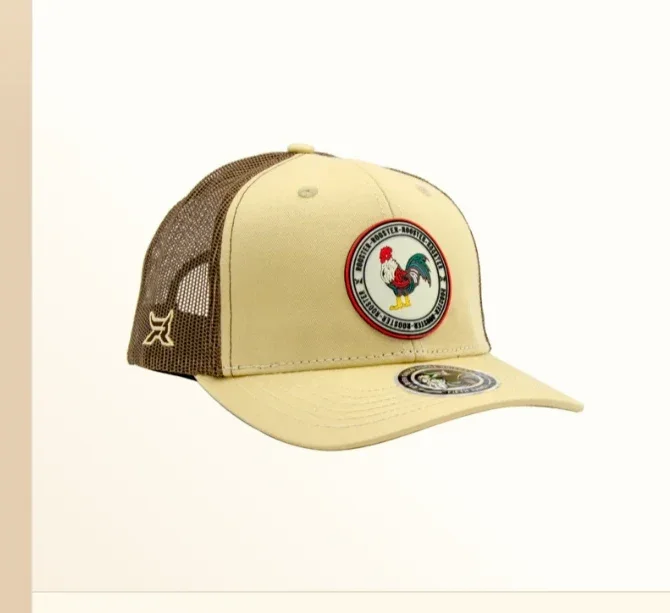 Gorra Fifth Ranch Rooster Beige, Beige / café, parche gallo a color