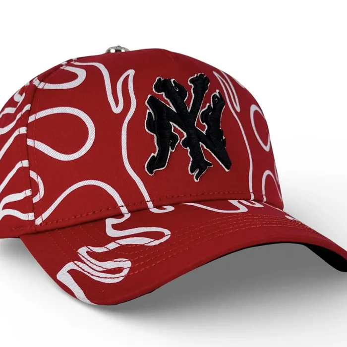 Gorra Cashed Out NY Flames Red, vista frontal
