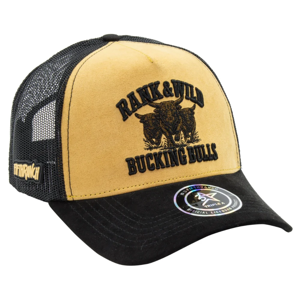 Gorra Fifth Ranch Rank & Wild Bucking Bulls, Gamuza mostaza / negro