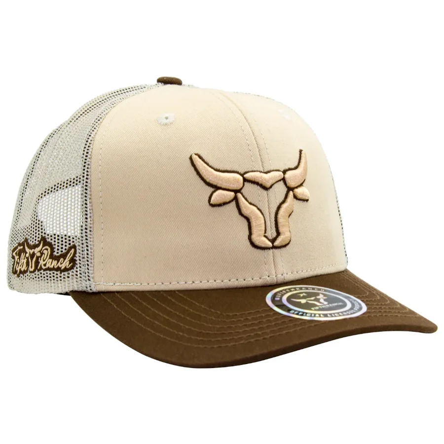 Gorra Fifth Ranch Toro Arena, Beige / gris, visera café