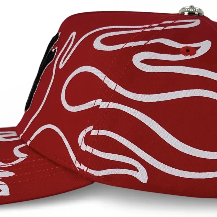Gorra Cashed Out NY Flames Red, vista lateral
