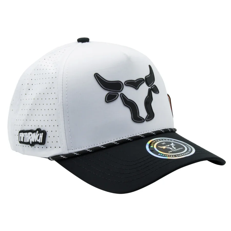 Gorra Fifth Ranch Fifth Ranch Performance, Blanco / negro, tela perforada