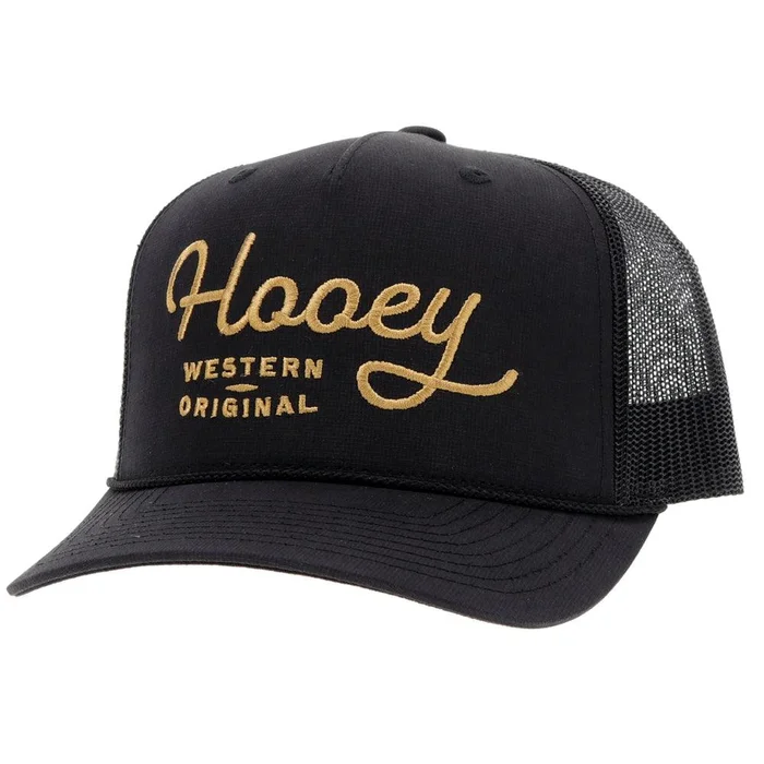 Gorra Hooey Script Negra Dorada